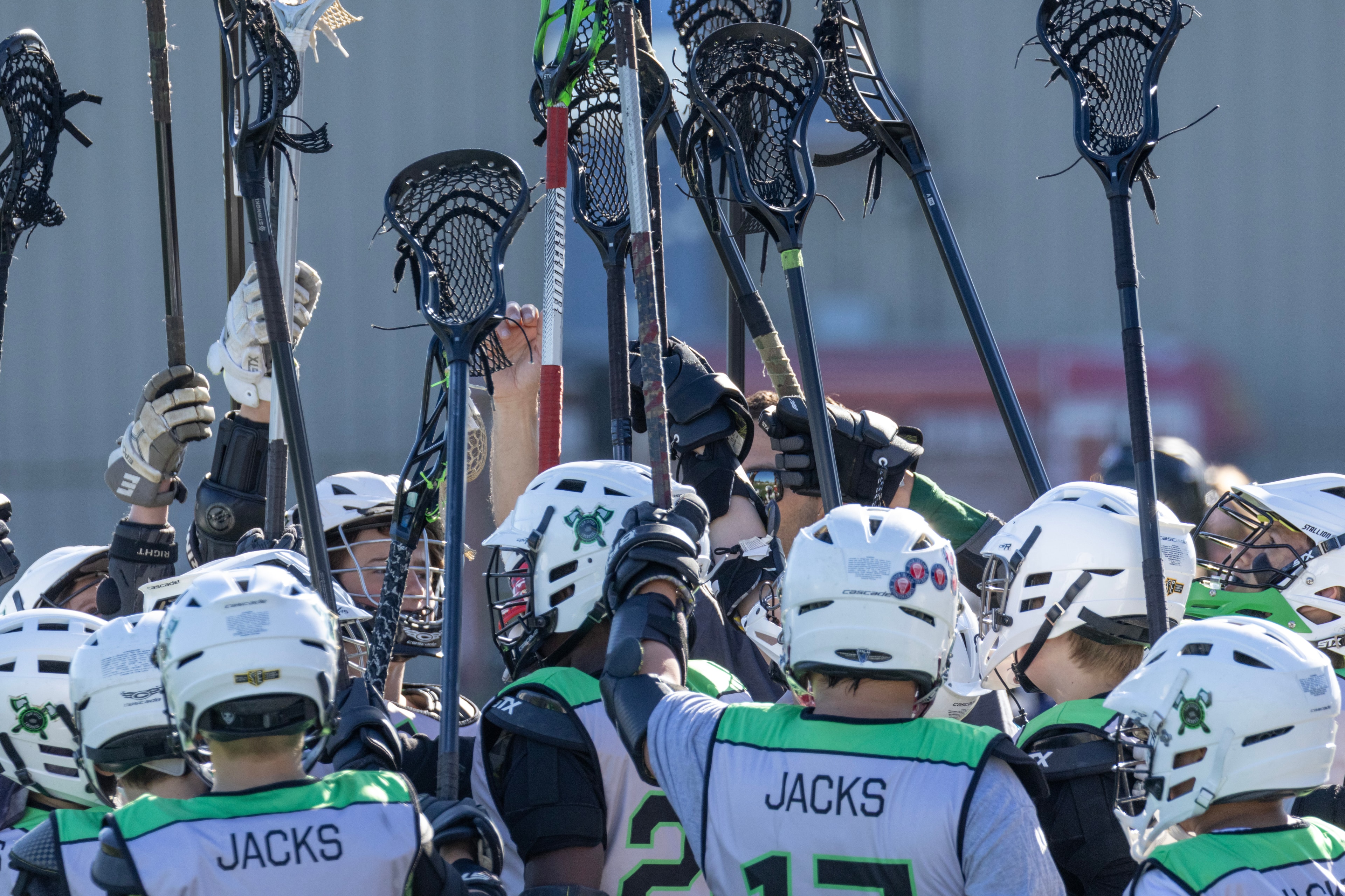Lacrosse player in action
